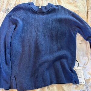 lululemon athletica Deep Blue Crew Neck Sweater